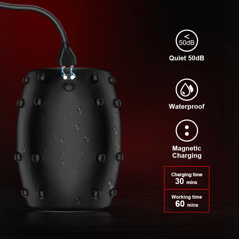 PR2: Cockring Vibrant 2-en-1 avec Sleeve Texturé et 10 Modes