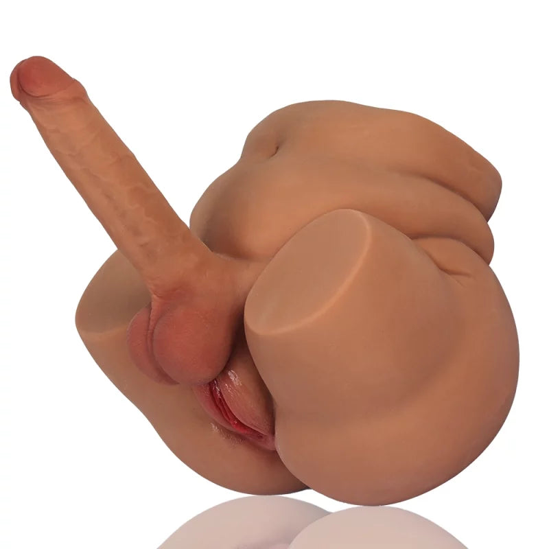 Chris – Fessier trans 6 kg avec dildo à prépuce 20 × 4,5 cm et vagin