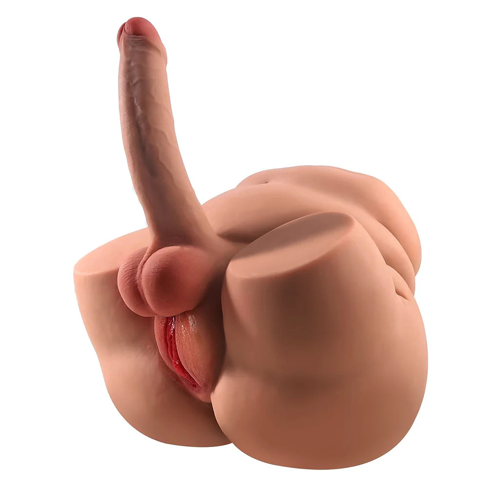 Chris – Fessier trans 6 kg avec dildo à prépuce 20 × 4,5 cm et vagin