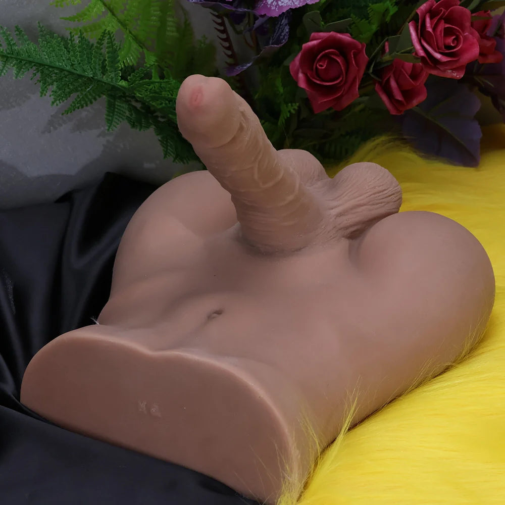 Jesse – Torse unisexe 3,6 kg avec dildo 18 × 5 cm et anus serré