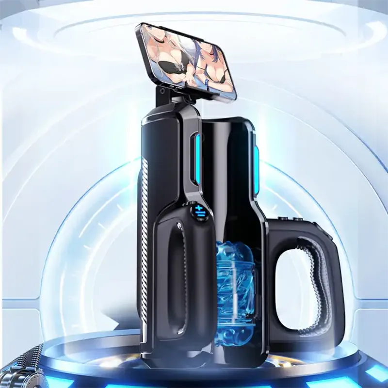 Leten Cannon King: Masturbateur Va et Vient Haute Vitesse avec 700 Coups/min, Double Gaine et Support Smartphone