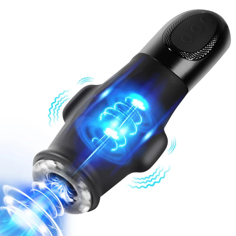 XS3: Masturbateur Suceur Compact avec 5 Succions, 9 Vibrations et Gaine Ajustée