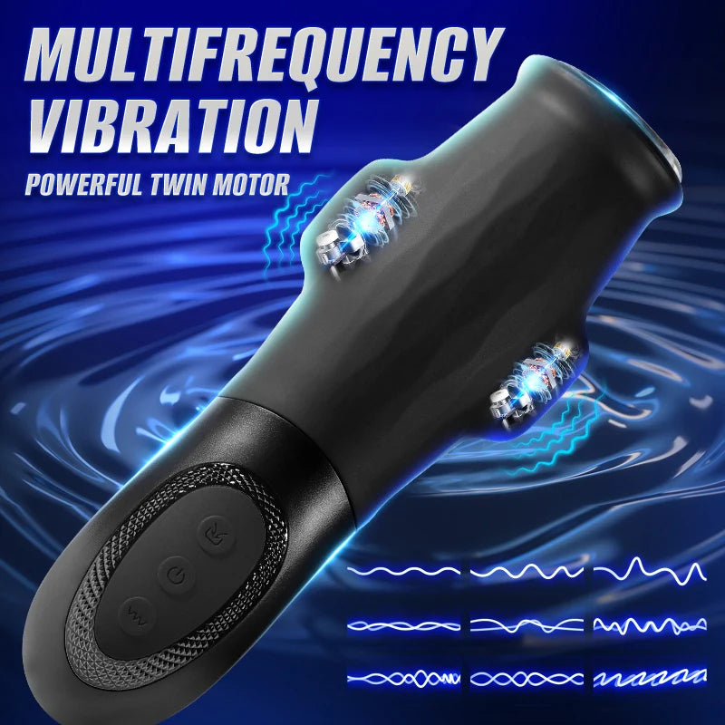 XS3: Masturbateur Suceur Compact avec 5 Succions, 9 Vibrations et Gaine Ajustée