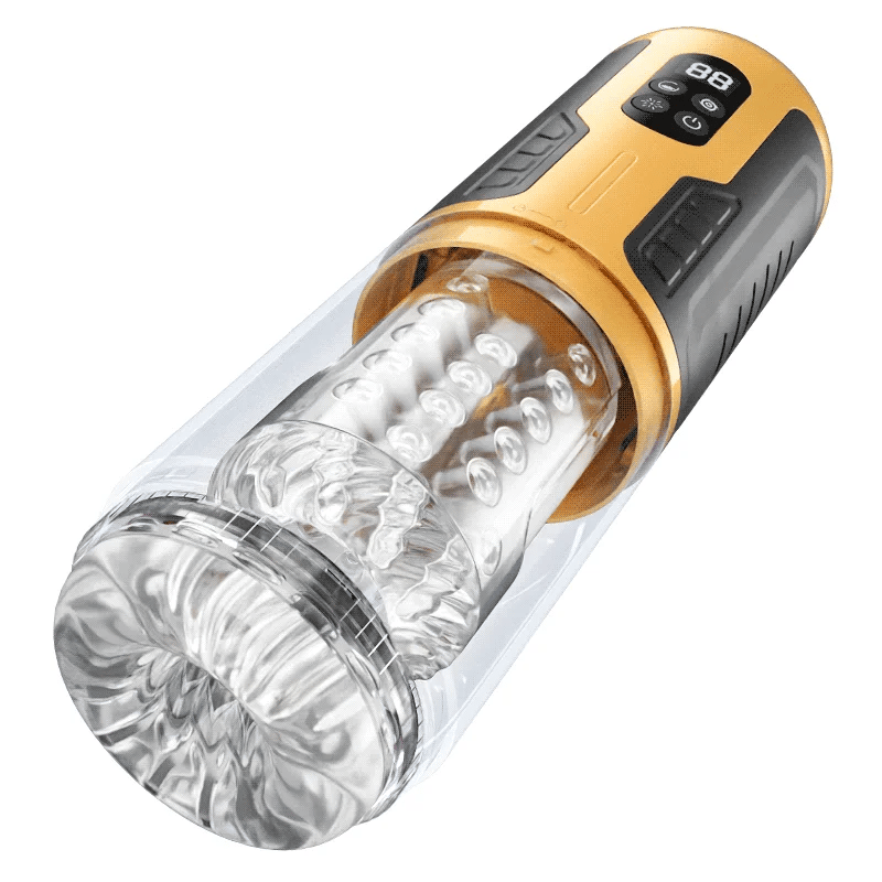 XR15: Masturbateur Automatique 5-en-1 avec Va-et-Vient, Rotation, Langue et Double Vibration