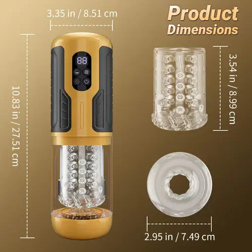 XR15: Masturbateur Automatique 5-en-1 avec Va-et-Vient, Rotation, Langue et Double Vibration