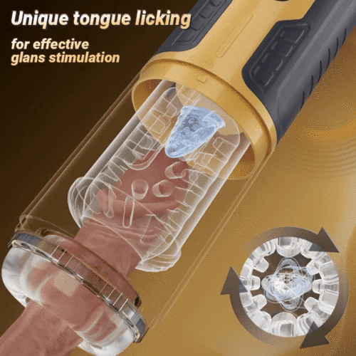 XR15: Masturbateur Automatique 5-en-1 avec Va-et-Vient, Rotation, Langue et Double Vibration