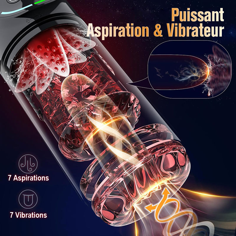 XR4 PRO: Masturbateur Automatique IPX7 avec Application, Succion, Rotation et Vibration