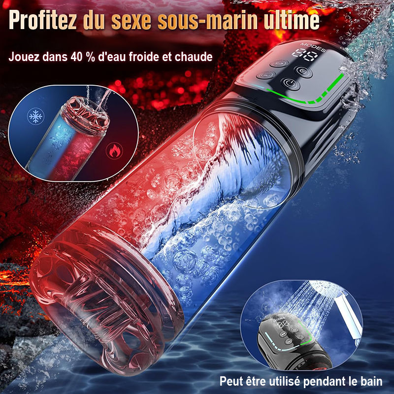XR4 PRO: Masturbateur Automatique IPX7 avec Application, Succion, Rotation et Vibration