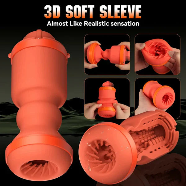 XT12: Masturbateur Automatique 5-en-1 avec Succion, Va-et-Vient, Vibration, Chauffage et App