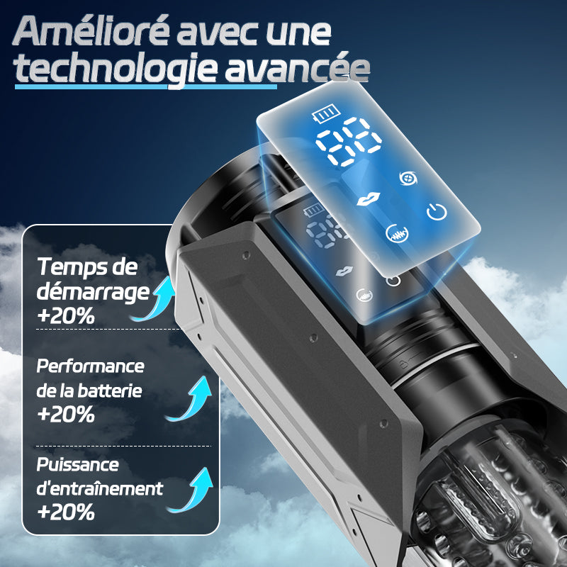 XT20: Masturbateur Automatique IPX7 avec Succion, Rotation, Va-et-Vient, Vibration et Écran LCD