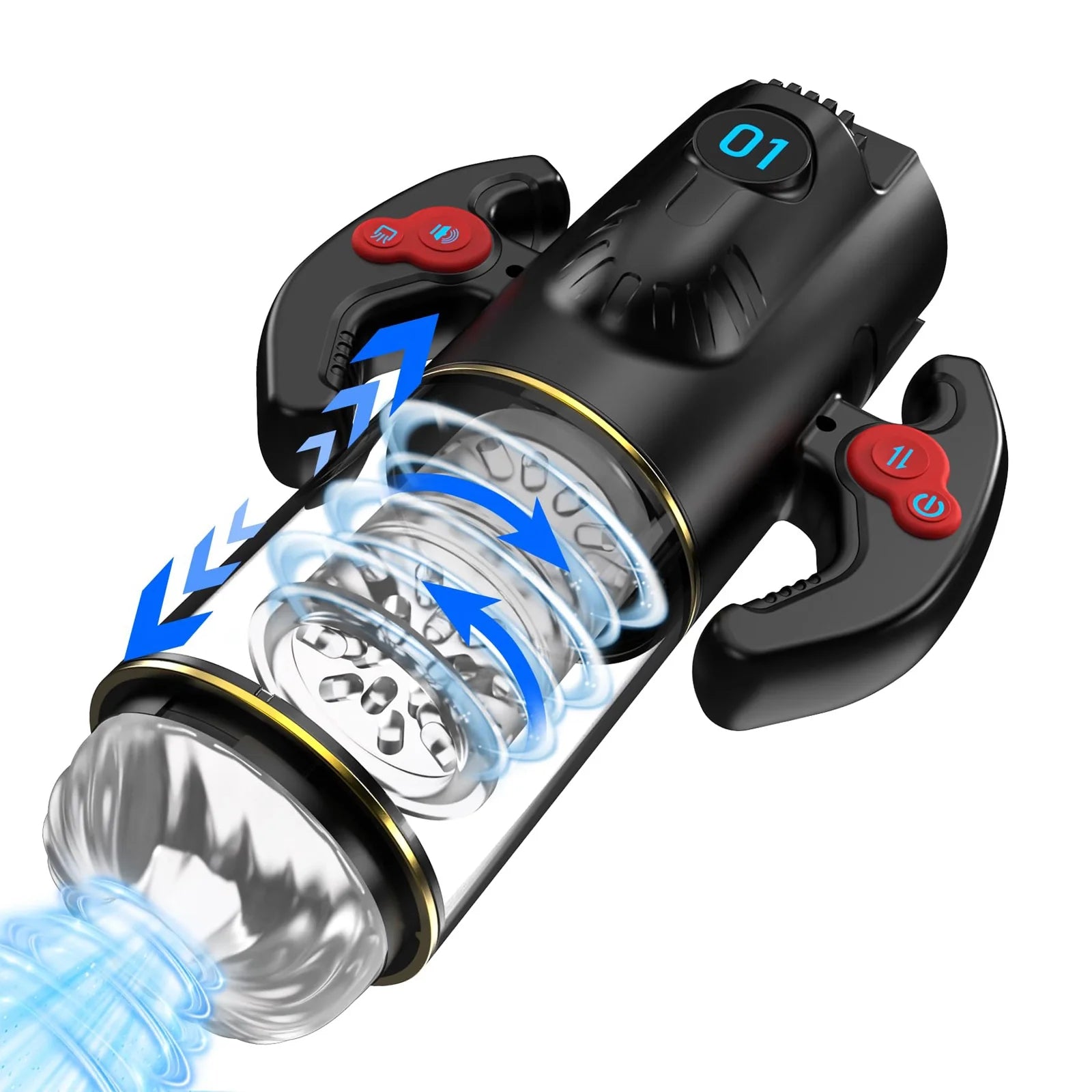 XR1: Masturbateur Automatique à Double Poignée avec Succion, Rotation et Va-et-Vient