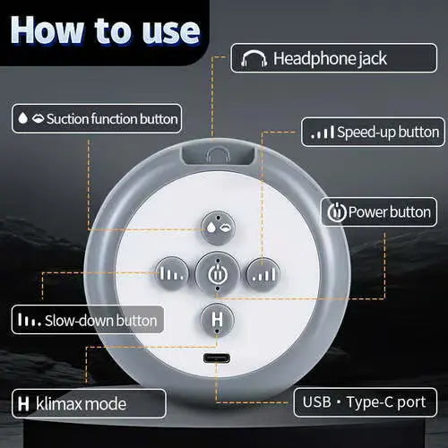 XT32: Masturbateur Main Libre Portable avec Auto-Lubrification, Succion et Télécommande