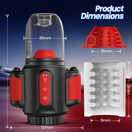 XR16: Masturbateur Rotatif Hydro avec Jet d’Eau, Vibration et Structure 2-en-1