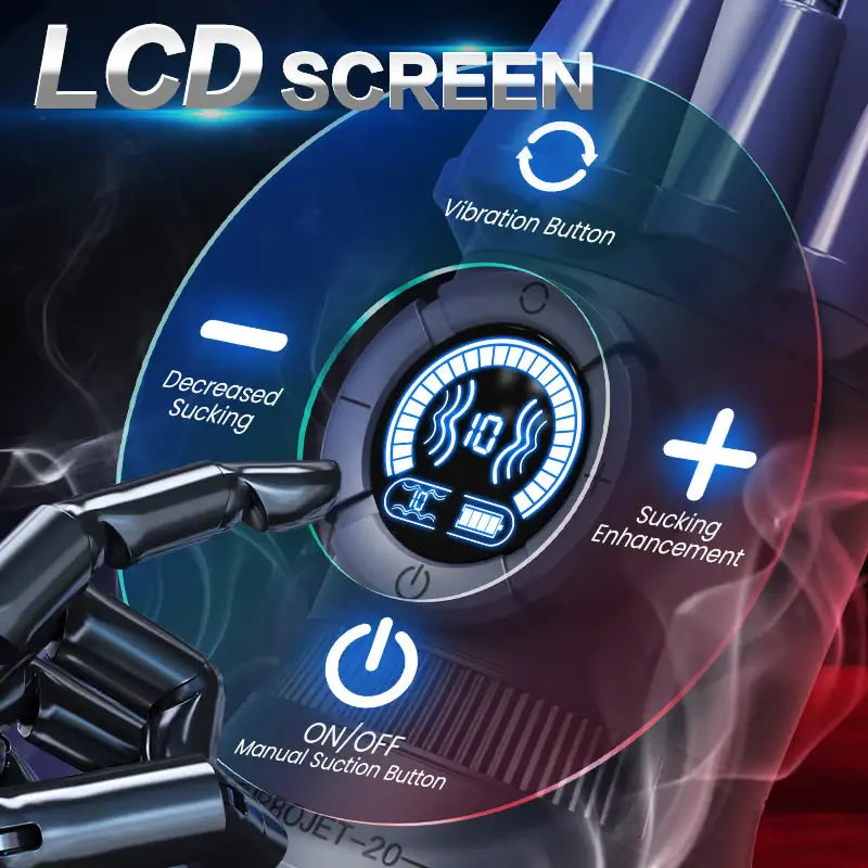 Leten TurboJet: Masturbateur Suceur Compact avec 10 Modes, Vibration et Écran LCD