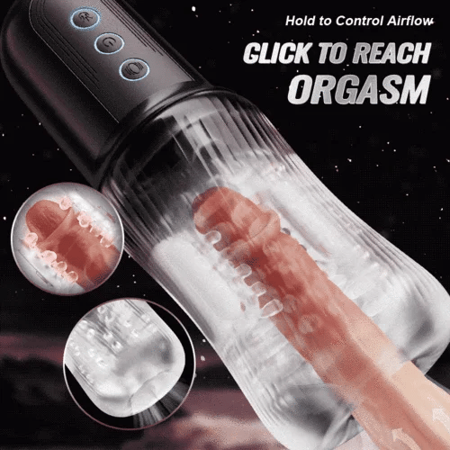XS14 Pro: Masturbateur Suceur à Poignée avec Double Moteur, 5 Succions et 10 Vibrations