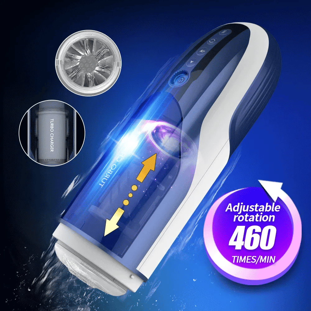 Leten Turbo Charger: Masturbateur Va et Vient avec Rotation Haute Vitesse, 10 Modes et Audio Réaliste