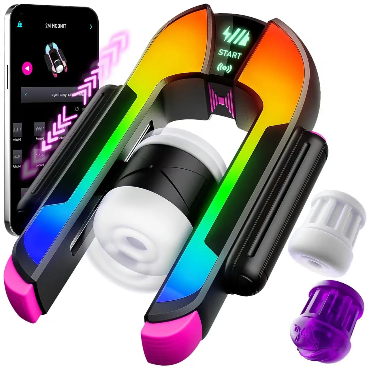 XT17: Masturbateur Va et Vient avec App, 4 Niveaux de Course, Capteurs de Pression et Moteur <40 dB