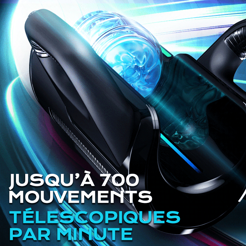 Leten Cannon King: Masturbateur Va et Vient Haute Vitesse avec 700 Coups/min, Double Gaine et Support Smartphone