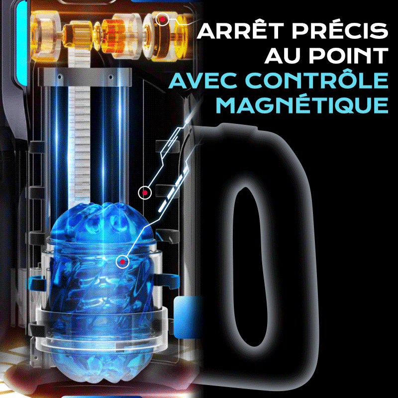 Leten Cannon King: Masturbateur Va et Vient Haute Vitesse avec 700 Coups/min, Double Gaine et Support Smartphone