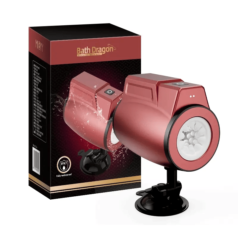 XR7: Masturbateur Ventouse IPX7 à Canal Traversant avec Rotation, Va-et-Vient et Vibration