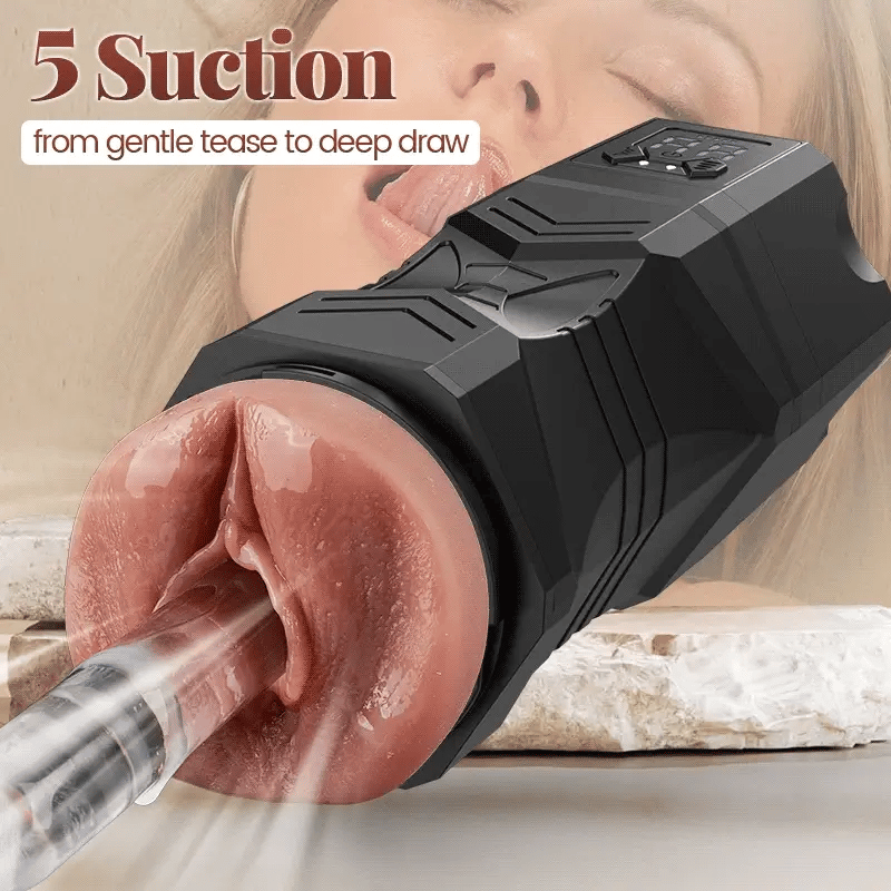 XV10: Masturbateur Vibrant Réaliste avec 5 Modes de Succion, 9 Vibrations et Étanchéité IPX7