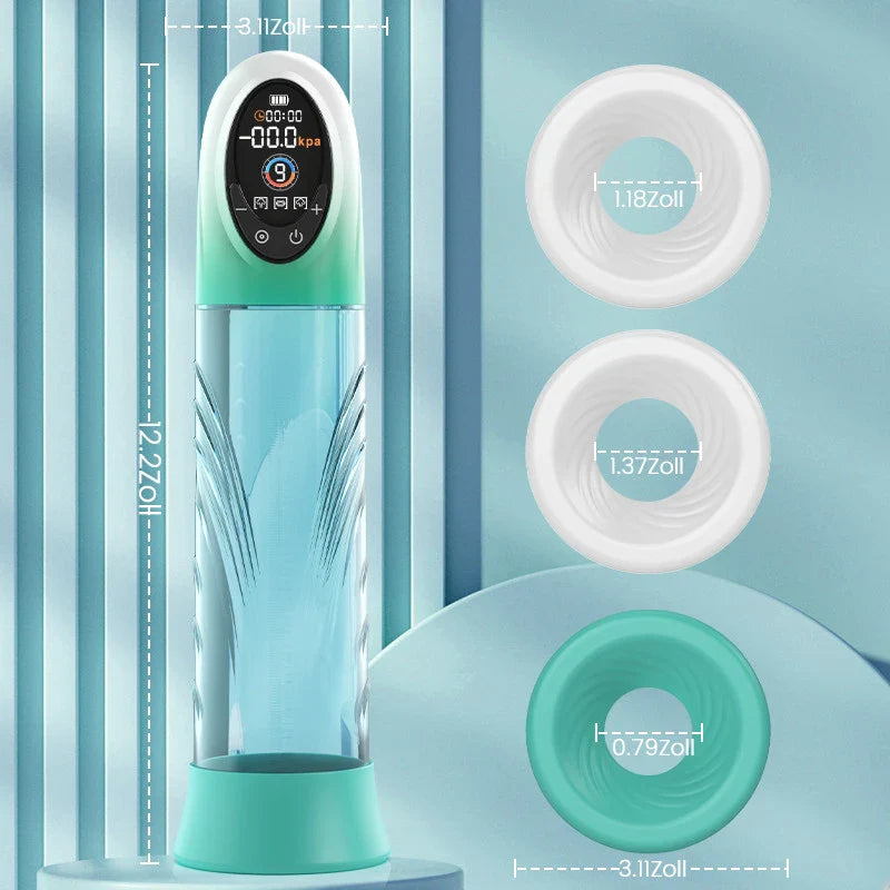 XP14: Pompe à pénis électrique à eau et vide avec 4 niveaux de pression et 9 modes d’aspiration
