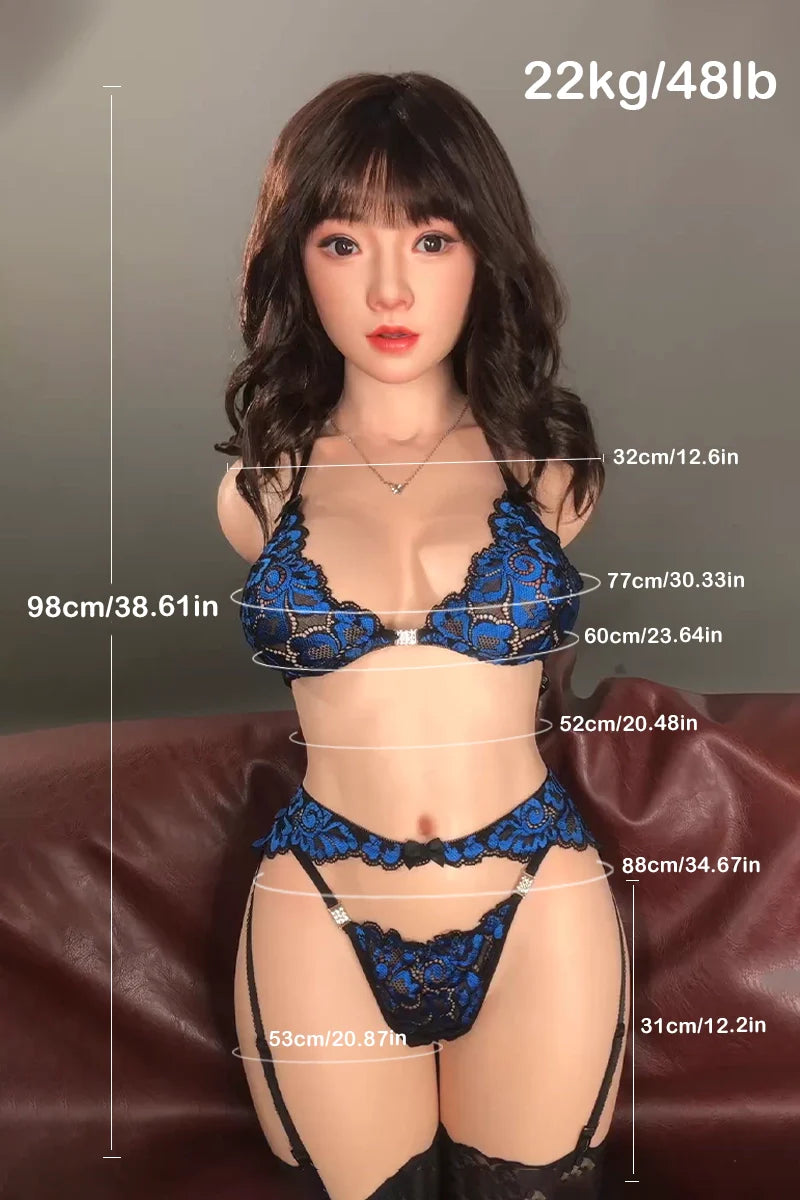 Elena: Poupée sexuelle silicone réaliste 22 kg avec tête ROS