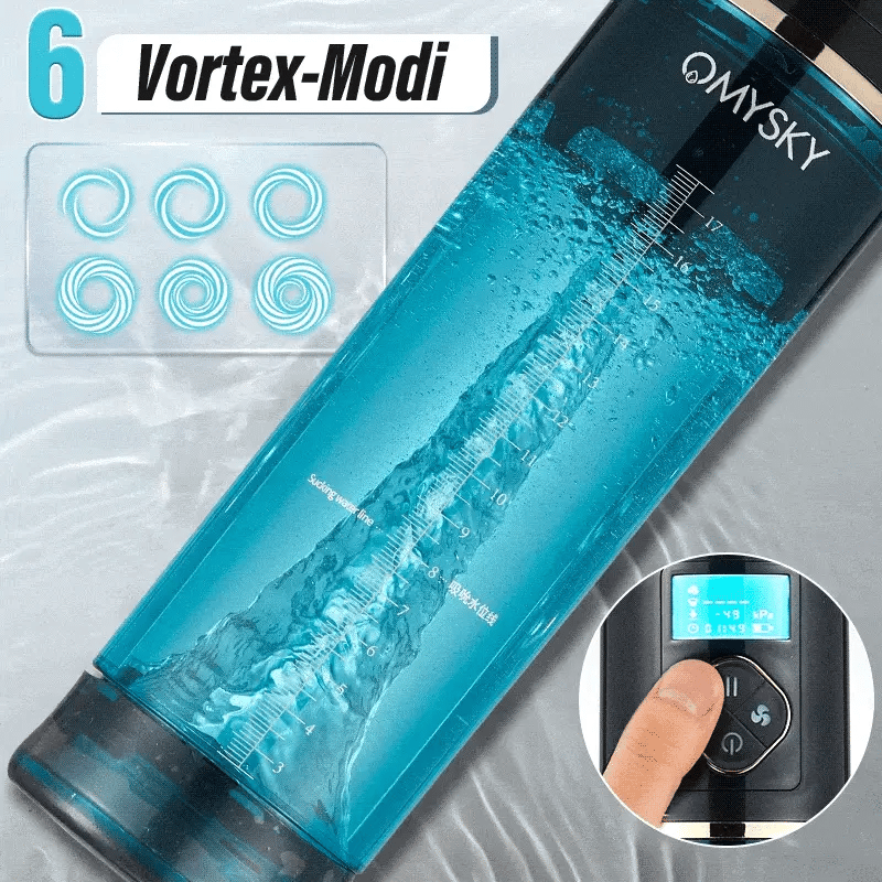 XP6: Pompe à pénis électrique hydrothérapie vortex à eau avec 6 modes d’aspiration