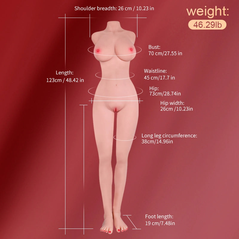 Solène : Masturbateur Réaliste Corps Sans Tête 21 kg - Longues Jambes et Taille Fine