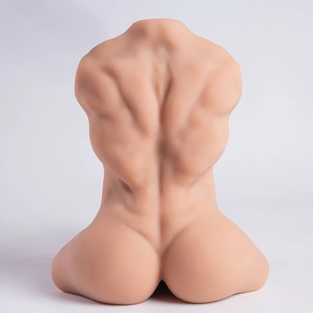 Kalel – Torse masculin musclé 3,8 kg avec dildo à armature métal 20 cm