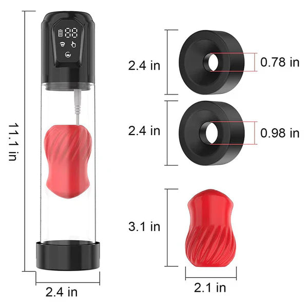XP4 Plus: Pompe à pénis avec 7 vibrations et 5 modes d’aspiration