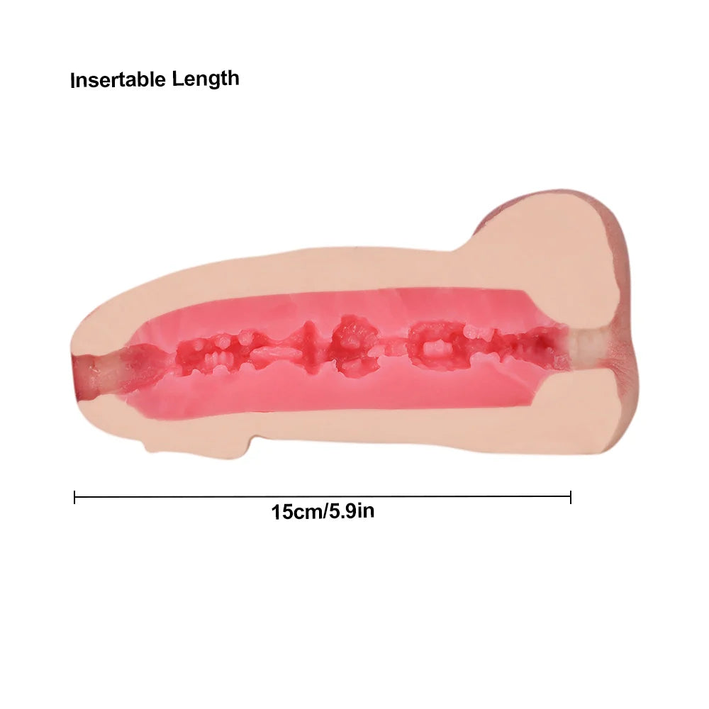Kimi: Dildo-vaginette en silicone avec tunnel anal 18,5 cm
