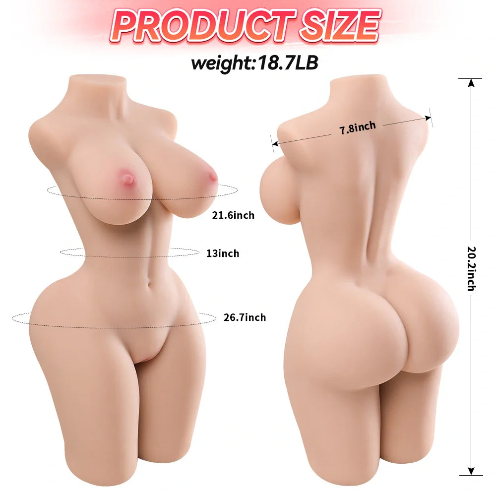 Peggy: Torse sexuel féminin 8,5 kg pour masturbation masculine