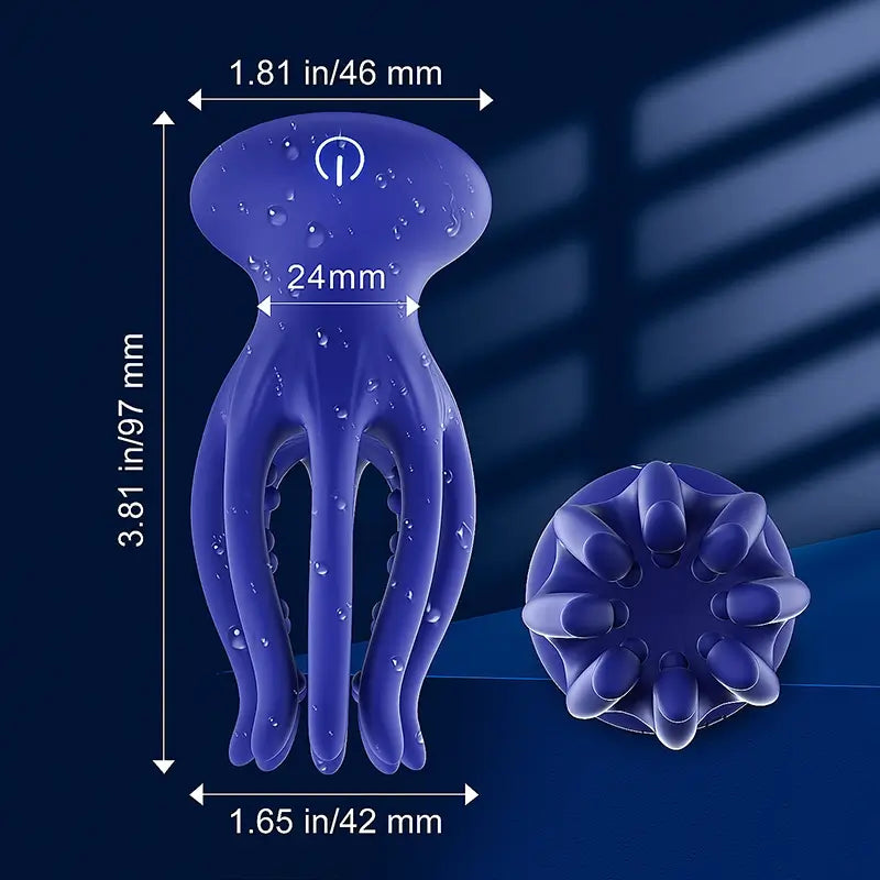 XG16: Stimulateur de Gland Vibrant 2-en-1 avec Tentacules, 10 Modes et Silicone Étanche