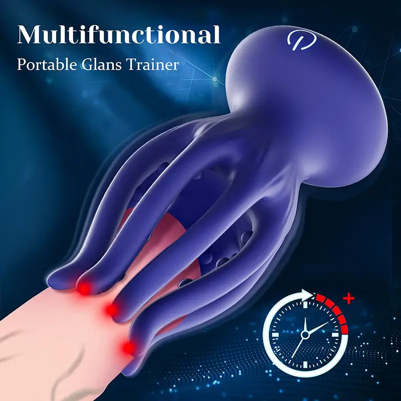 XG16: Stimulateur de Gland Vibrant 2-en-1 avec Tentacules, 10 Modes et Silicone Étanche