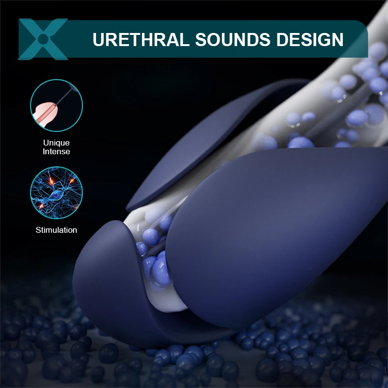 XG6: Stimulateur de Gland avec Sonde Urétrale Vibrante, Double Moteur et 10 Modes