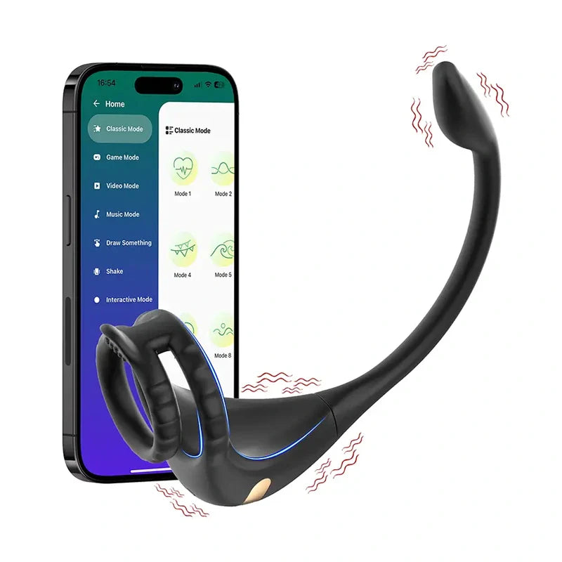 PM2: Stimulateur Prostatique 3-en-1 Double Moteur avec App ou Télécommande