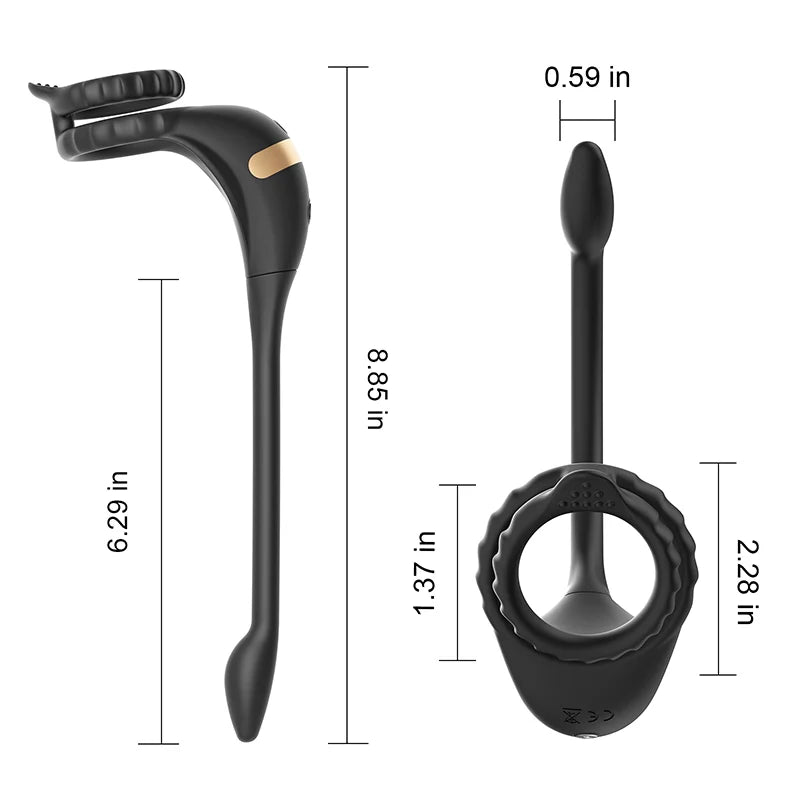 PM2: Stimulateur Prostatique 3-en-1 Double Moteur avec App ou Télécommande