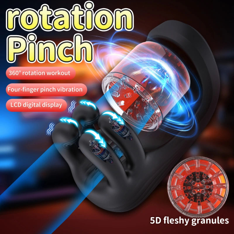 XG10: Vibrateur pour Homme avec Serrage, Rotation et 9 Modes de Stimulation
