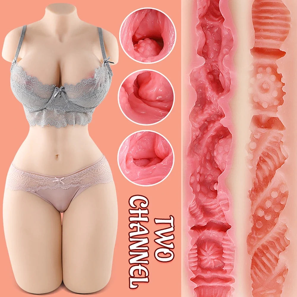 Alina: Torse sexuel taille réelle en TPE avec seins en gel 24,6 kg