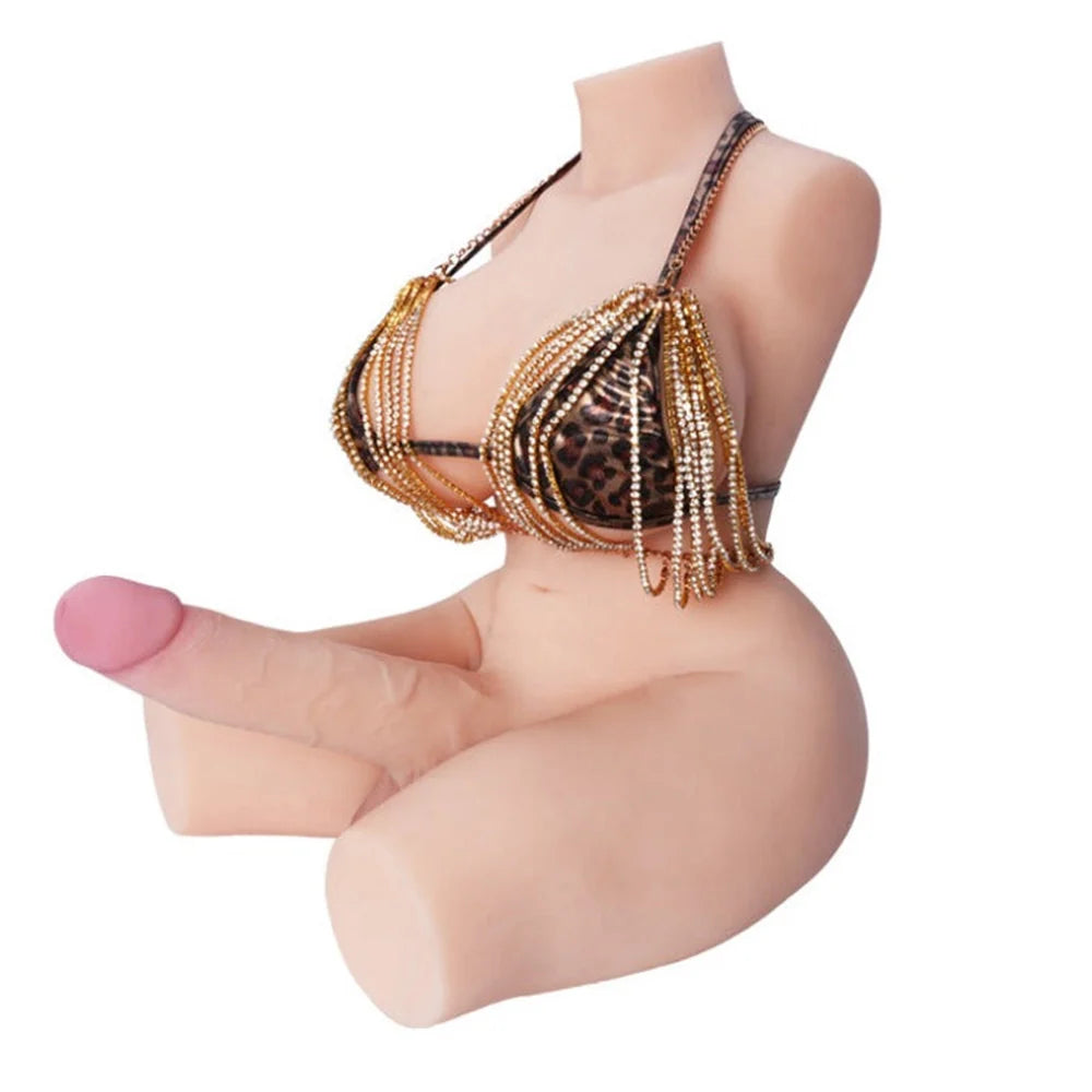 Claudia – Torse trans européen 9,5 kg avec dildo flexible 18 × 4 cm