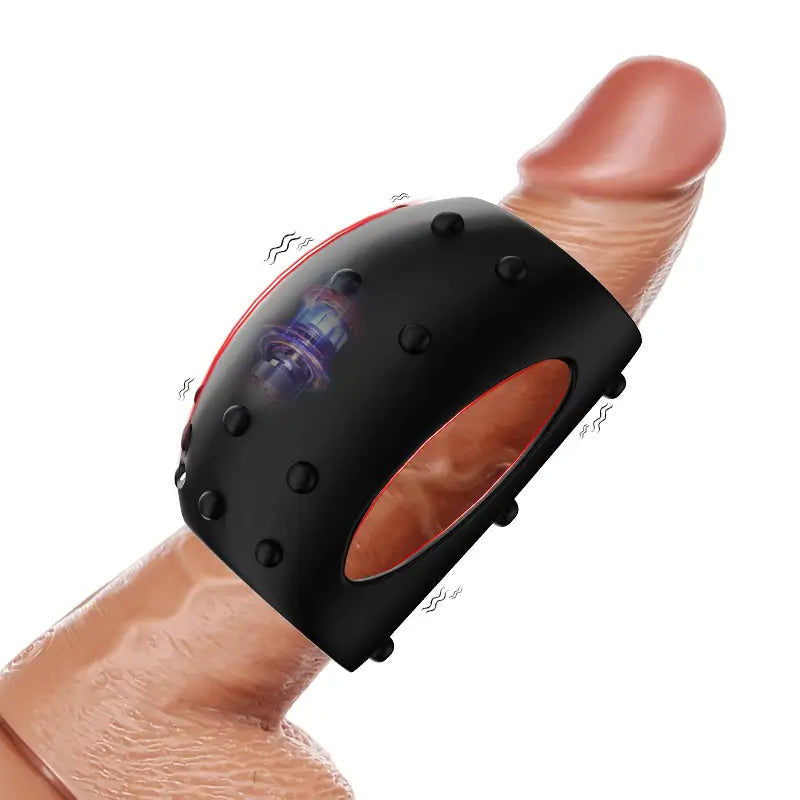 PR2: Cockring Vibrant 2-en-1 avec Sleeve Texturé et 10 Modes