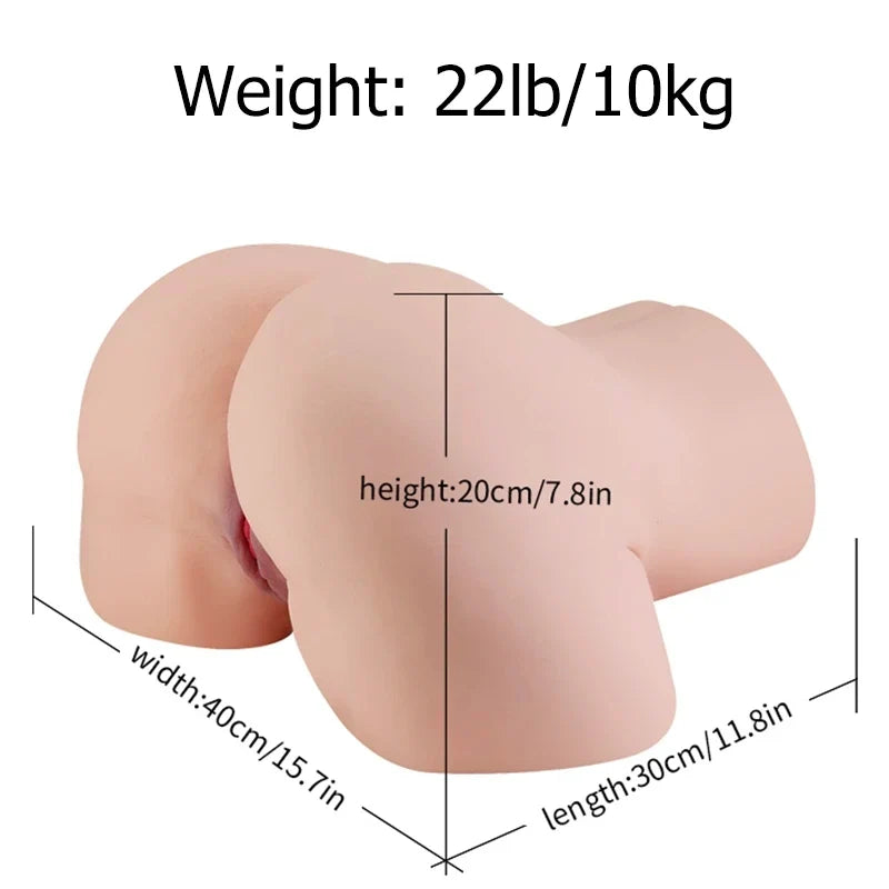 Colleen: Torse fessier réaliste pour homme en TPE 10 kg