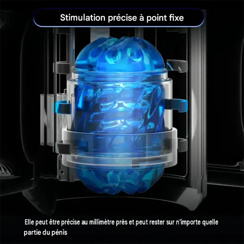 Leten Cannon King: Masturbateur Va et Vient Haute Vitesse avec 700 Coups/min, Double Gaine et Support Smartphone