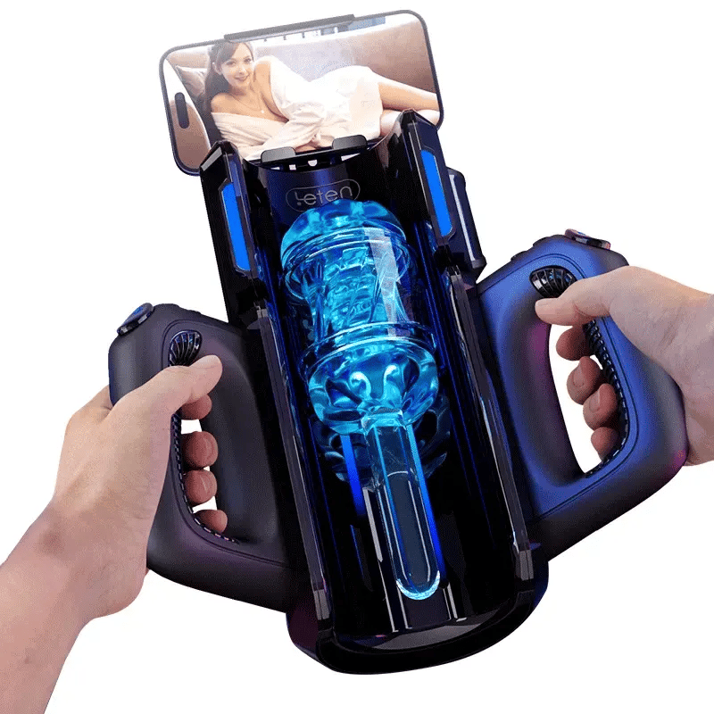 Leten Cannon King: Masturbateur Va et Vient Haute Vitesse avec 700 Coups/min, Double Gaine et Support Smartphone