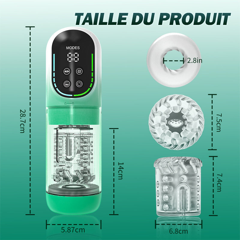 XR4: Masturbateur Automatique Étanche avec Succion, Rotation, Va-et-Vient et Vibration