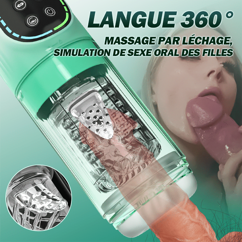 XR4: Masturbateur Automatique Étanche avec Succion, Rotation, Va-et-Vient et Vibration