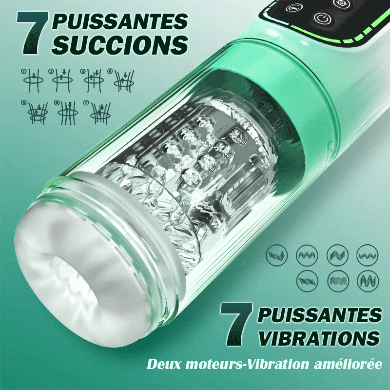 XR4: Masturbateur Automatique Étanche avec Succion, Rotation, Va-et-Vient et Vibration