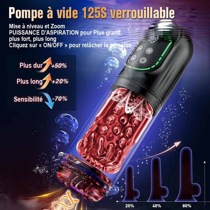 XR4 PRO: Masturbateur Automatique IPX7 avec Application, Succion, Rotation et Vibration