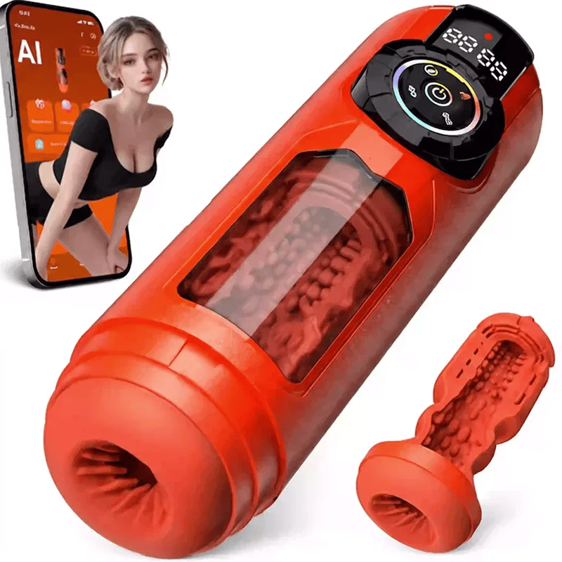 XT12: Masturbateur Automatique 5-en-1 avec Succion, Va-et-Vient, Vibration, Chauffage et App